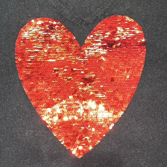 Wildfox White Label Red Sequins Heart ♥️ ~ in Black - Picture 8 of 15